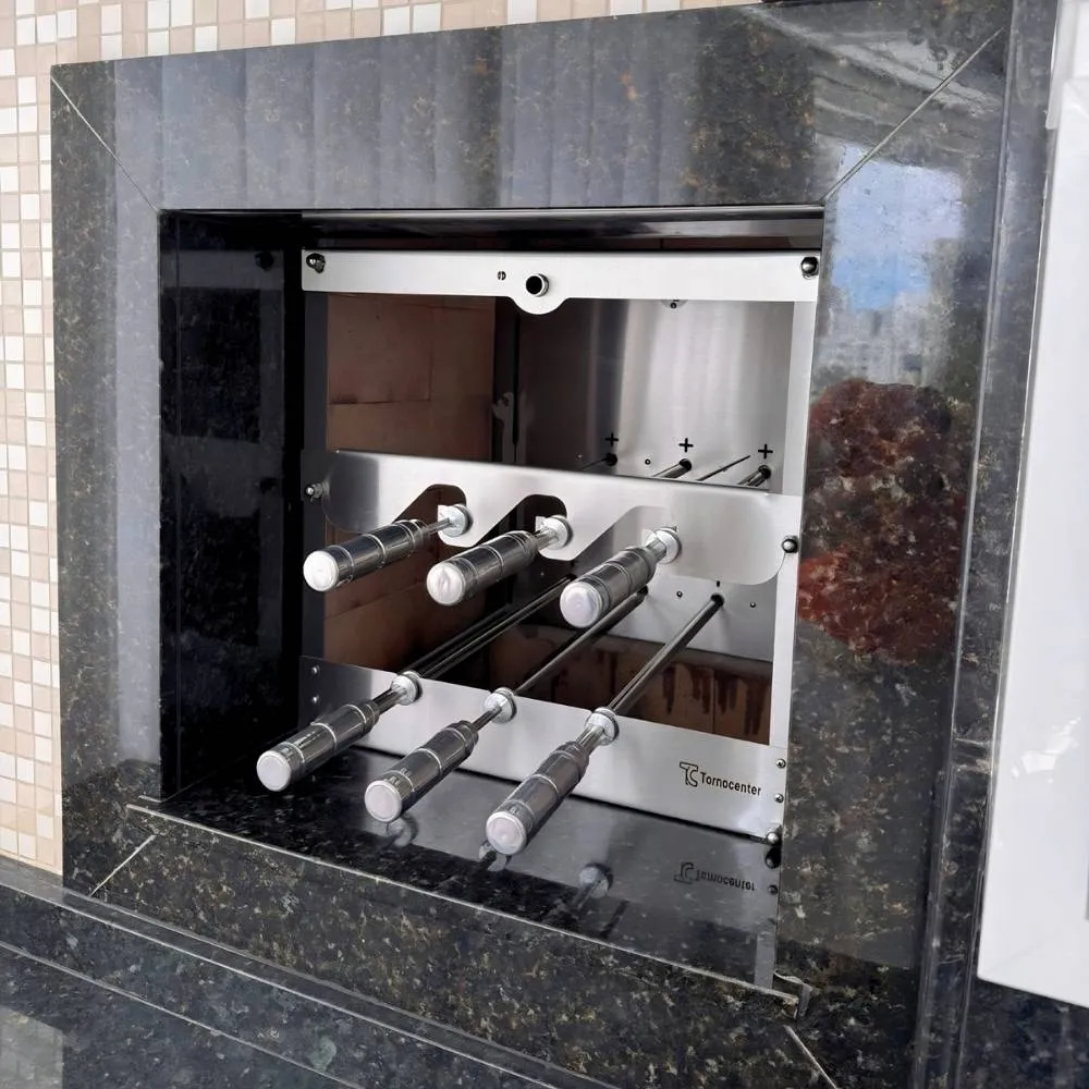 Acabamento em inox escovado